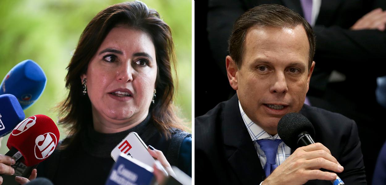 Simone Tebet e João Doria