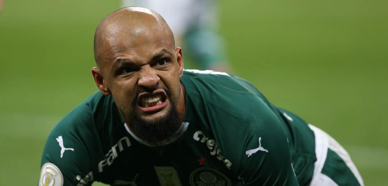 Felipe Melo jogando pelo Palmeiras