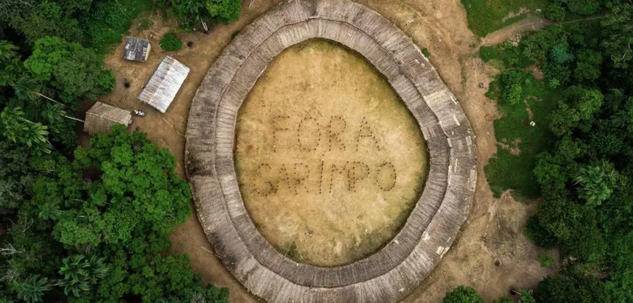 Protesto do povo Yanomami contra garimpo em suas terras