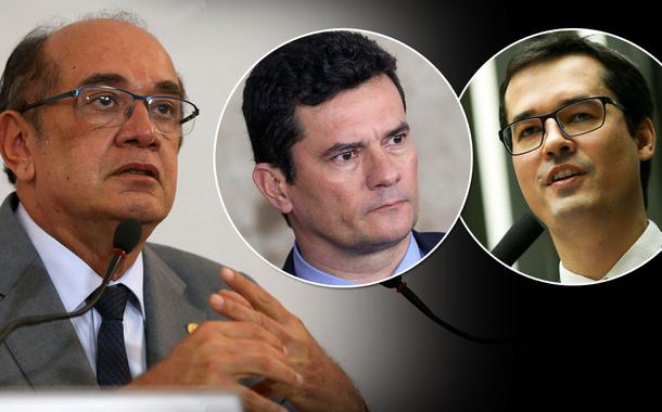 Gilmar Mendes, Sérgio Moro e Deltan Dallagnol