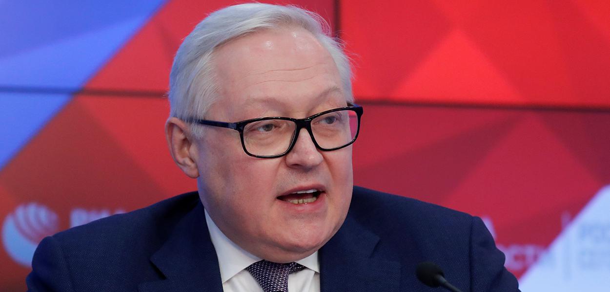 FILE PHOTO: Russian Deputy Foreign Minister Sergei Ryabkov speaks during a news conference in Moscow, Russia February 7, 2019. REUTERS/Maxim Shemetov