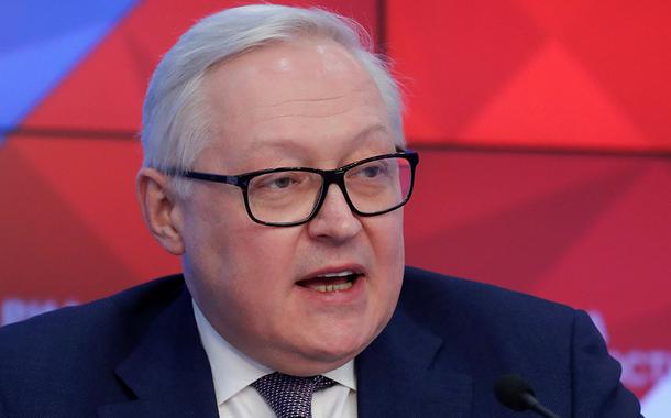 FILE PHOTO: Russian Deputy Foreign Minister Sergei Ryabkov speaks during a news conference in Moscow, Russia February 7, 2019. REUTERS/Maxim Shemetov