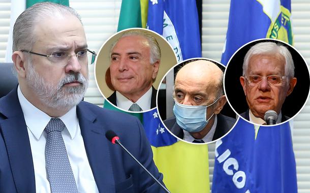 Augusto Aras, Michel Temer, José Serra e Moreira Franco