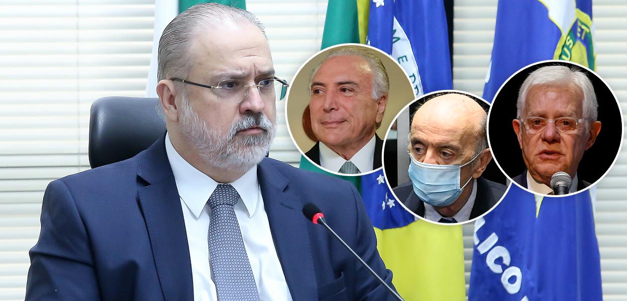 Augusto Aras, Michel Temer, José Serra e Moreira Franco