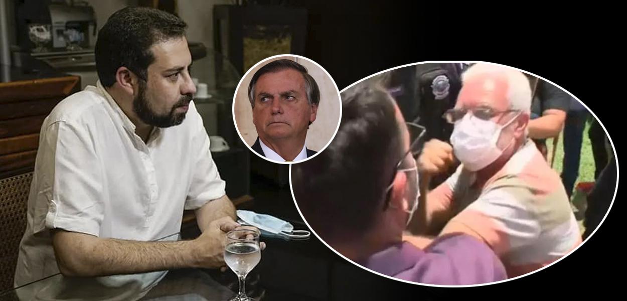 Guilherme Boulos e Jair Bolsonaro