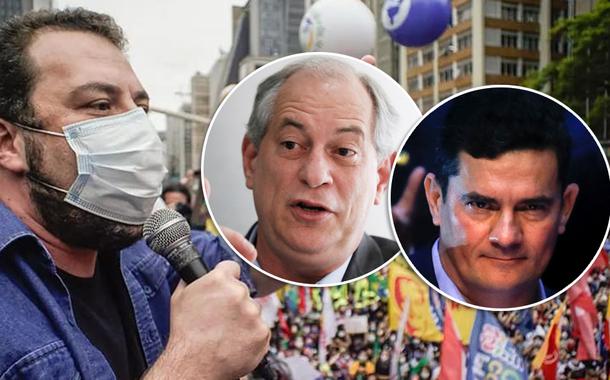 Guilherme Boulos, Ciro Gomes e Sergio Moro