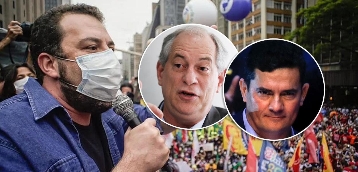 Guilherme Boulos, Ciro Gomes e Sergio Moro