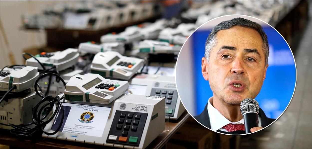 Luis Roberto Barroso e urnas eletrônicas