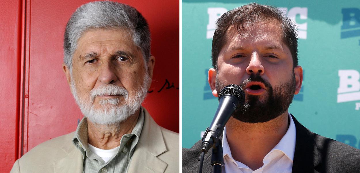 Celso Amorim e Gabriel Boric