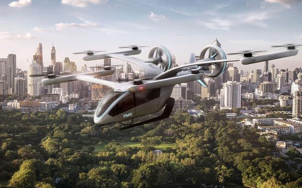 Projeto do eVTOL, carro voador da Embraer