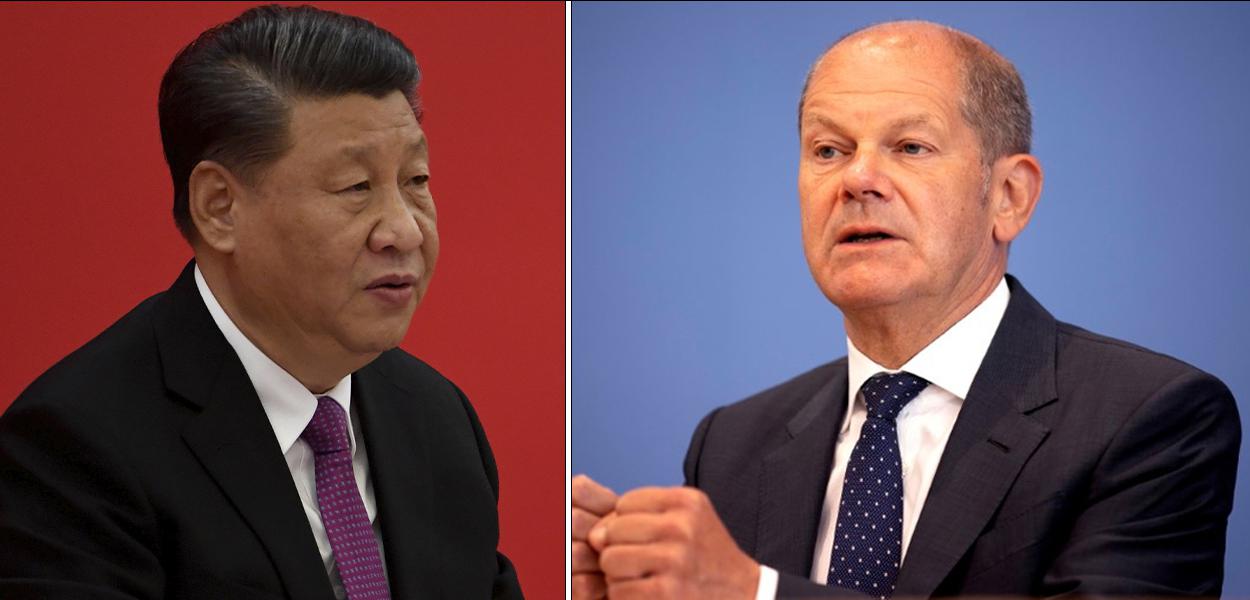 Xi Jinping e Olaf Scholz
