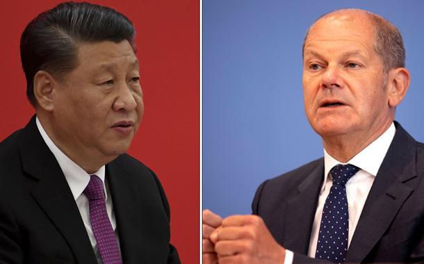 Xi Jinping e Olaf Scholz