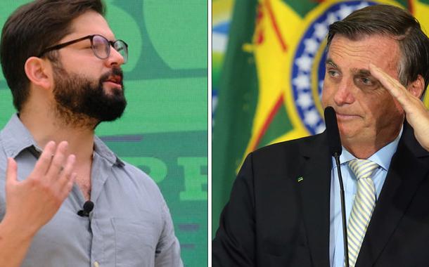 Gabriel Boric e Jair Bolsonaro