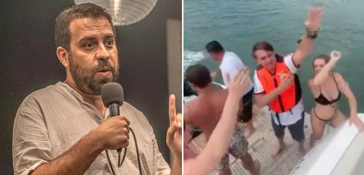 Guilherme Boulos e Jair Bolsonaro