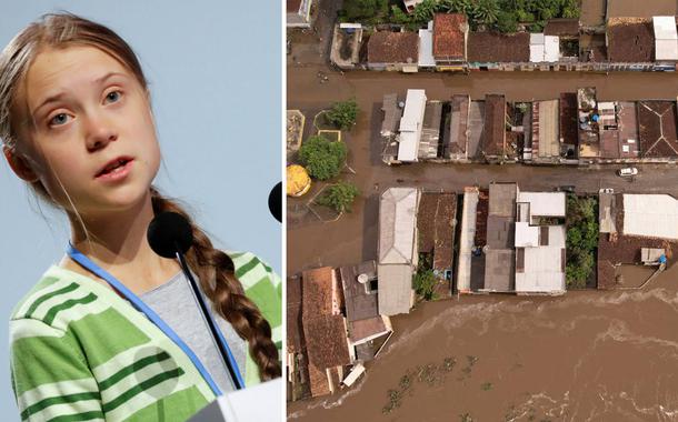 Greta Thunberg e enchente na Bahia