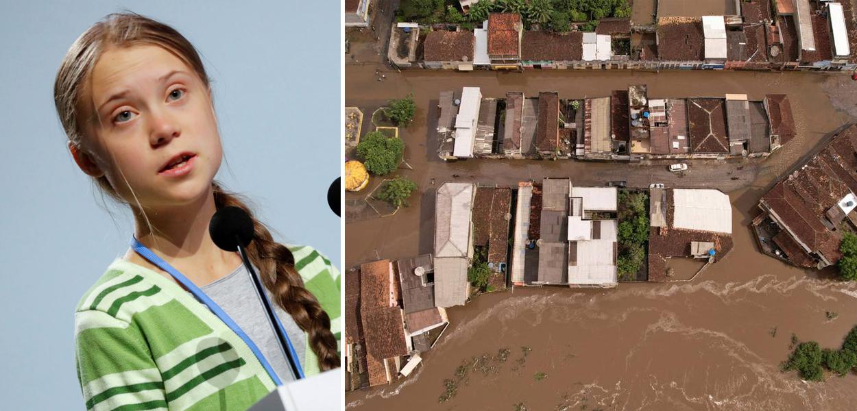 Greta Thunberg e enchente na Bahia