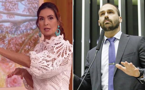 Fátima Bernardes e Eduardo Bolsonaro