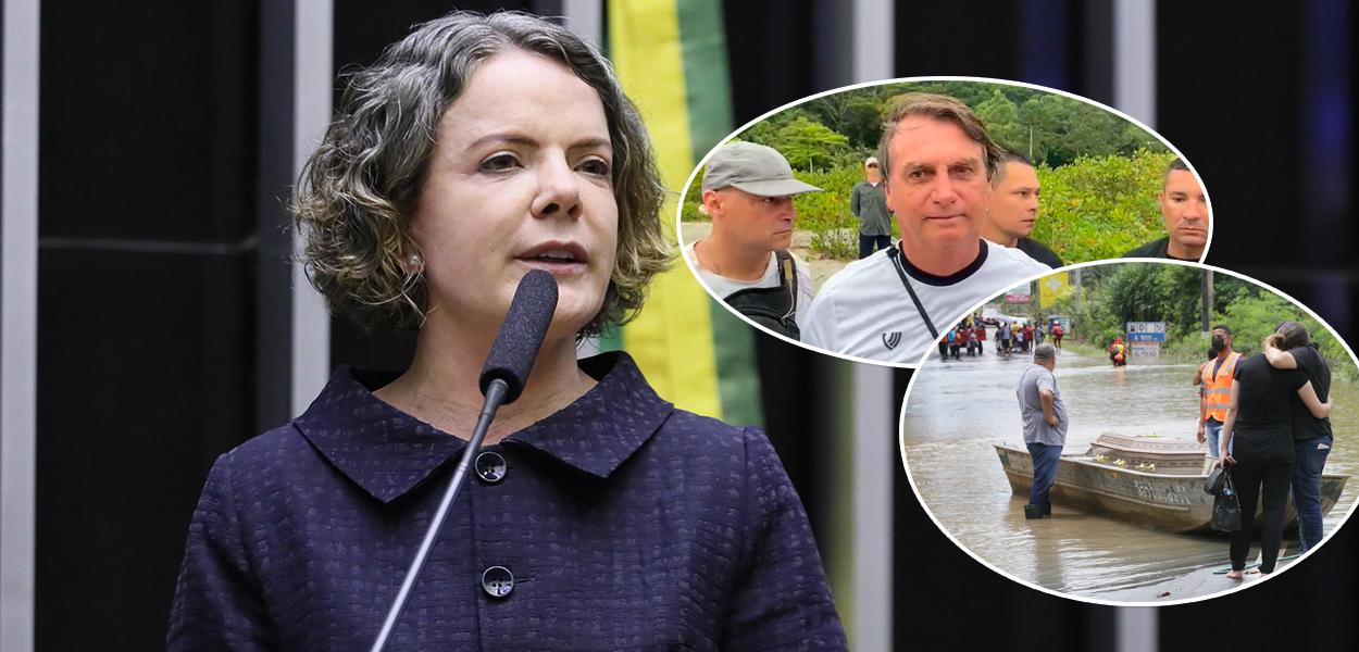 Gleisi Hoffmann, Bolsonaro na praia e enchente na Bahia