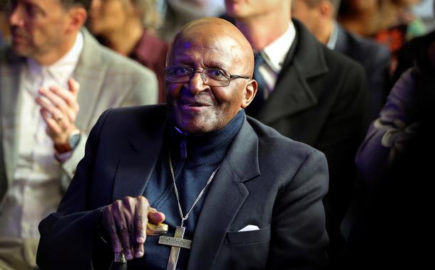 Archbishop Emeritus Desmond Tutu attends the unveiling ceremony of a statue of Nelson Mandela at the City Hall in Cape Town, South Africa, July 24, 2018.  REUTERS/Sumaya Hisham