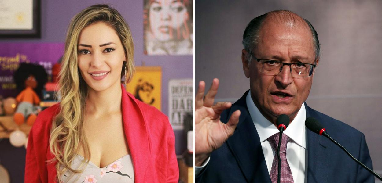 Sabrina Fernandes e Geraldo Alckmin