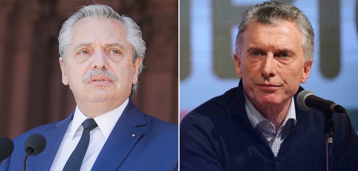 Alberto Fernández e Mauricio Macri