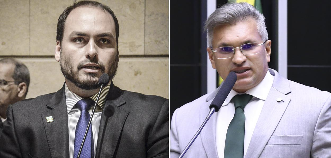 Carlos Bolsonaro e Julian Lemos (Foto: Câmara do RJ | Najara Araújo/Câmara dos Deputados) Carlos Bolsonaro e Julian Lemos