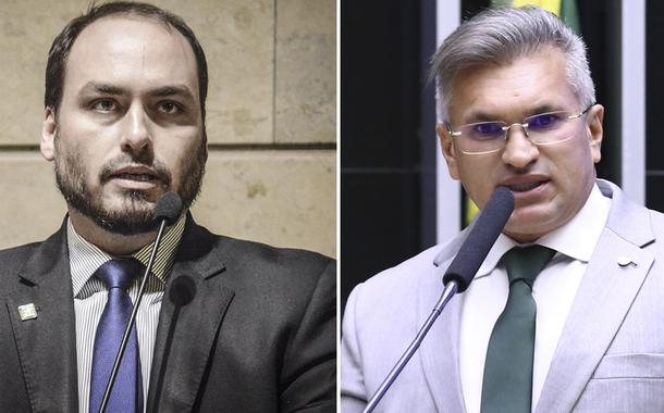 Carlos Bolsonaro e Julian Lemos