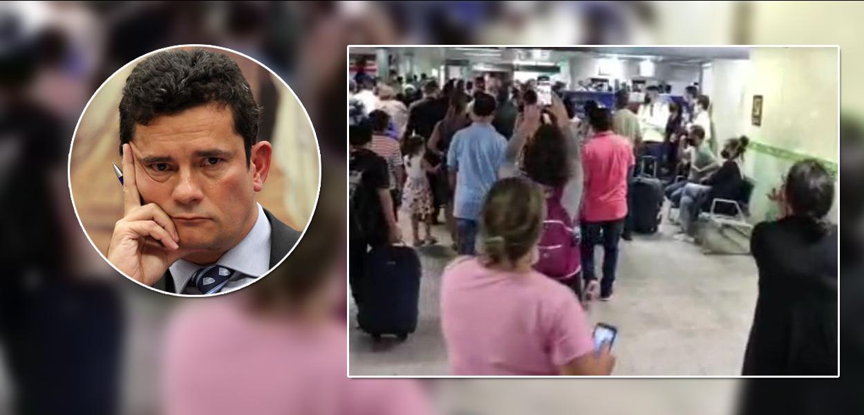 Ex-juiz suspeito Sérgio Moro é hostilizado ao desembarcar em João Pessoa