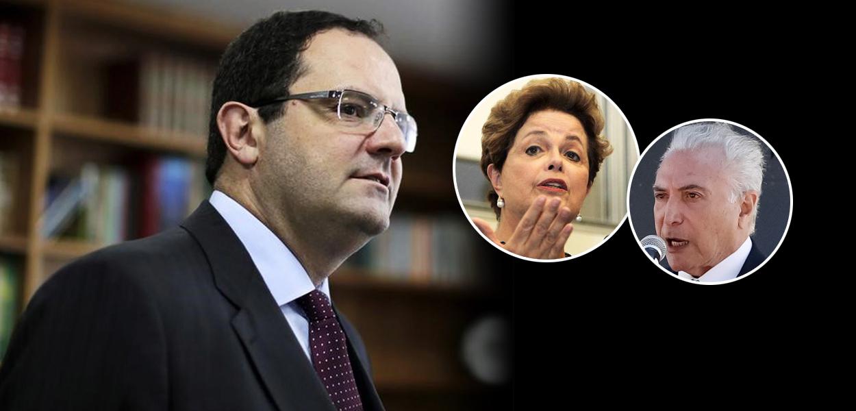 Nelson Barbosa, Dilma Rousseff  e Michel Temer