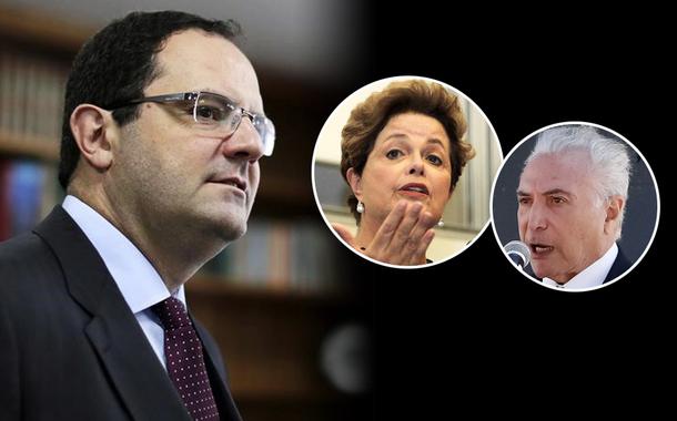 Nelson Barbosa, Dilma Rousseff  e Michel Temer