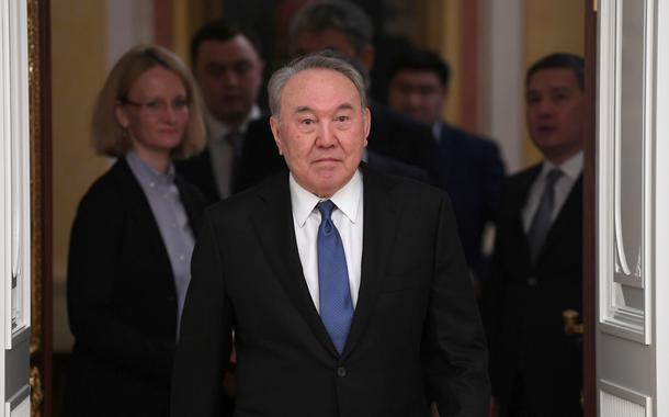 FILE PHOTO: Kazakh former President Nursultan Nazarbayev attends a meeting with Russian President Vladimir Putin in Moscow, Russia March 10, 2020. Picture taken March 10, 2020. Sputnik/Alexei Nikolsky/Kremlin via REUTERS/File Photo