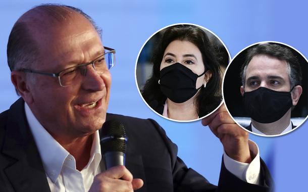 Geraldo Alckmin, Simone Tebet e Rodrigo Pacheco