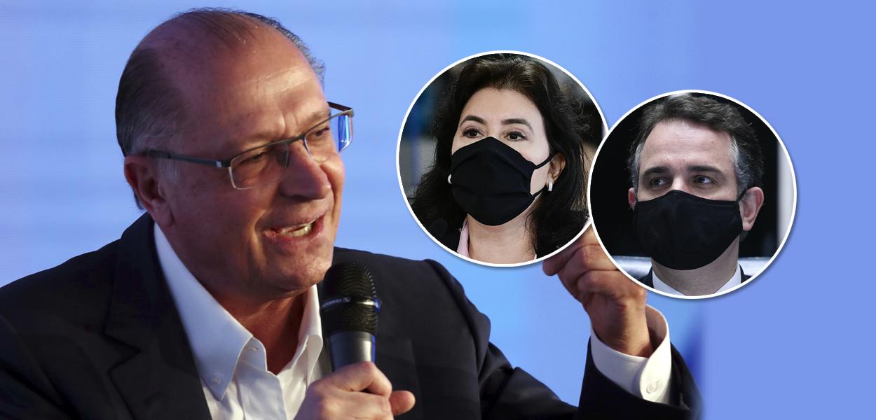 Geraldo Alckmin, Simone Tebet e Rodrigo Pacheco