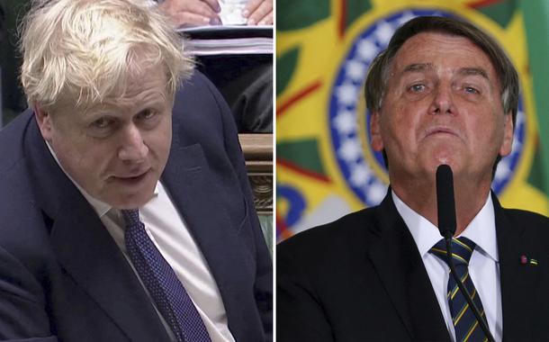 Boris Johnson e Jair Bolsonaro