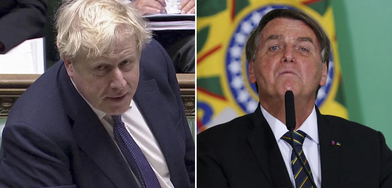 Boris Johnson e Jair Bolsonaro