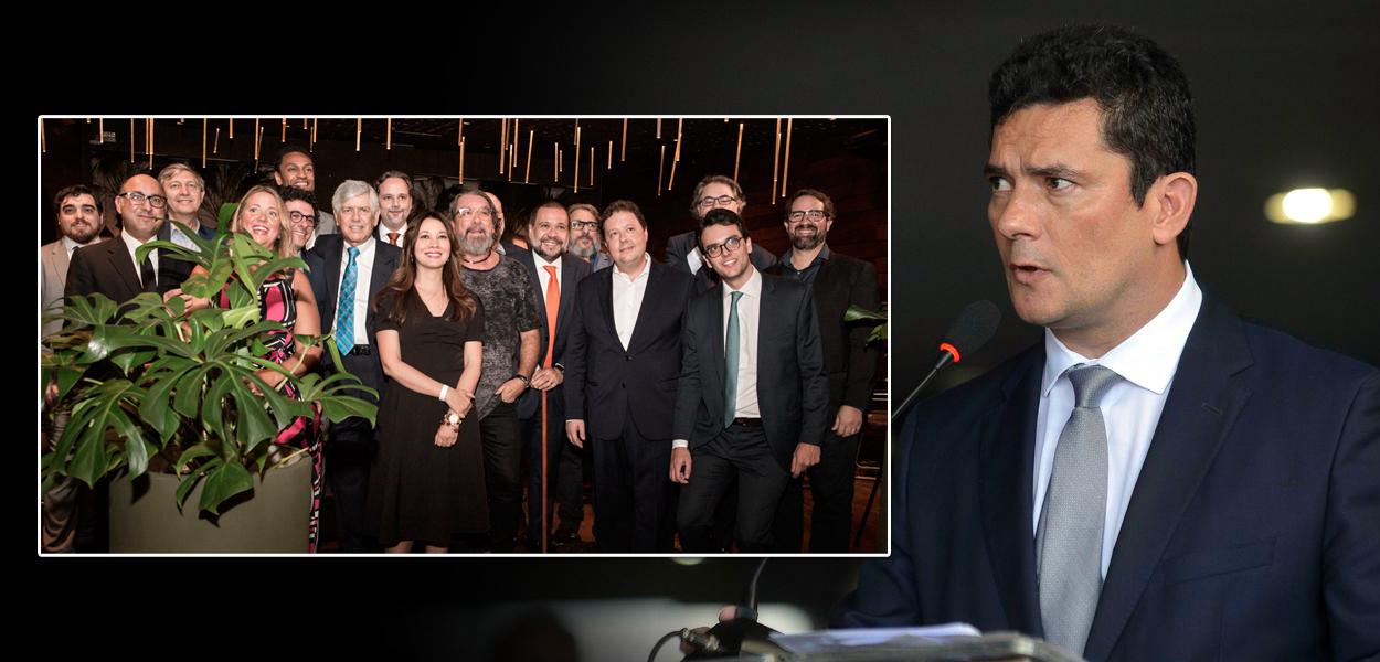 Advogados do Grupo Prerrogativas e o ex-juiz suspeito Moro