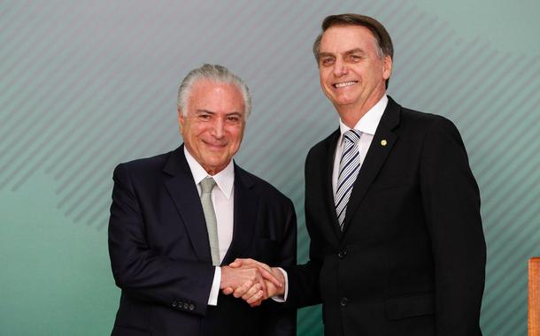 Michel Temer e Jair Bolsonaro