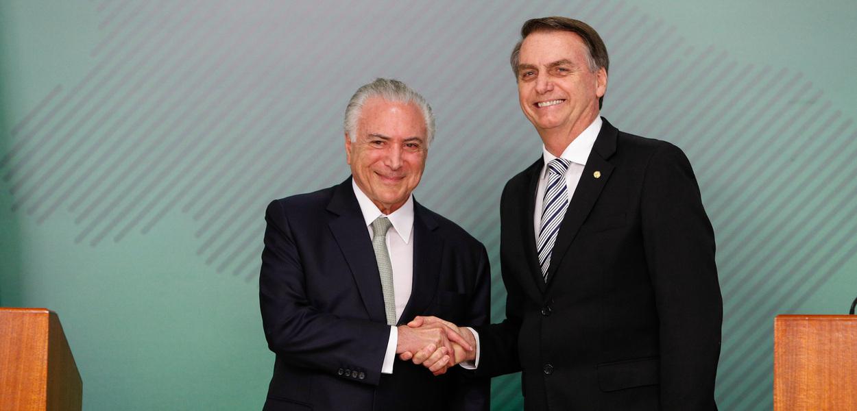 Michel Temer e Jair Bolsonaro