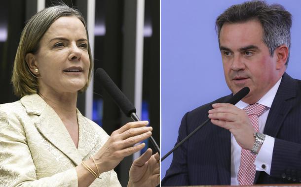 Gleisi Hoffmann e Ciro Nogueira