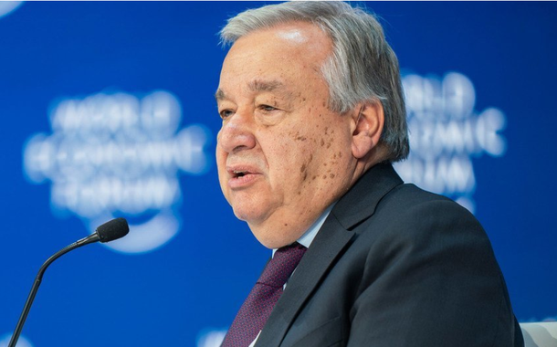 Secretário-geral, António Guterres, discursa em Davos
