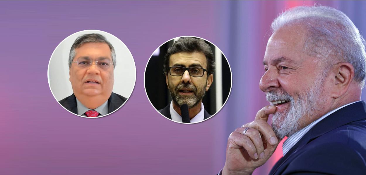 Lula, Marcelo Freixo e Flávio Dino