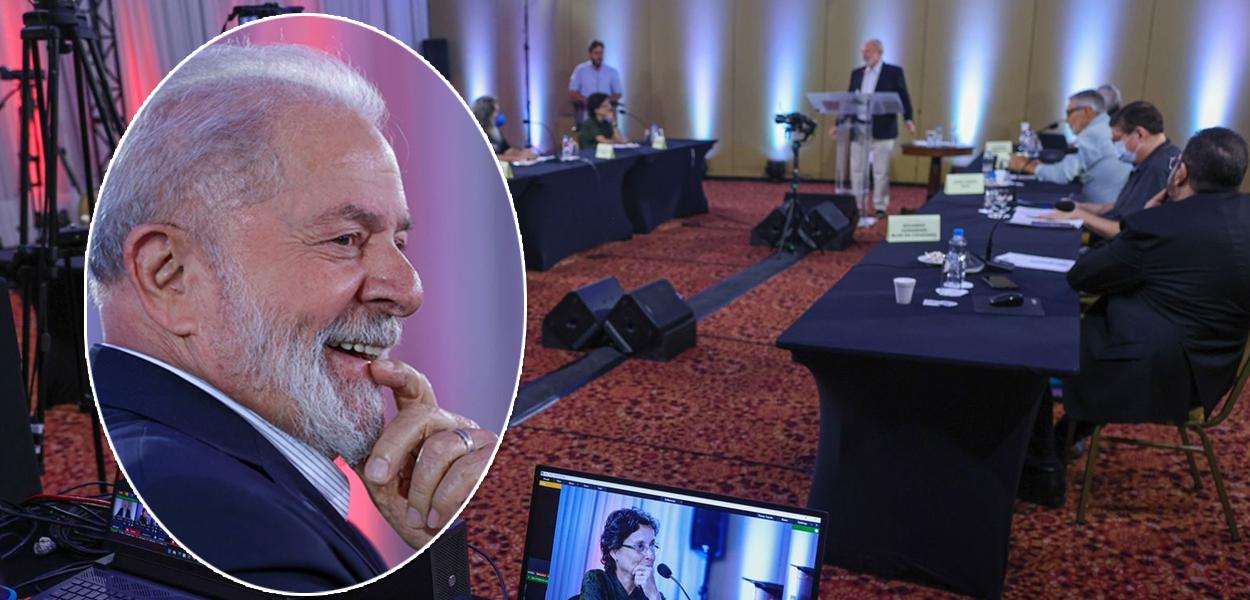 Lula na coletiva com a mídia independente