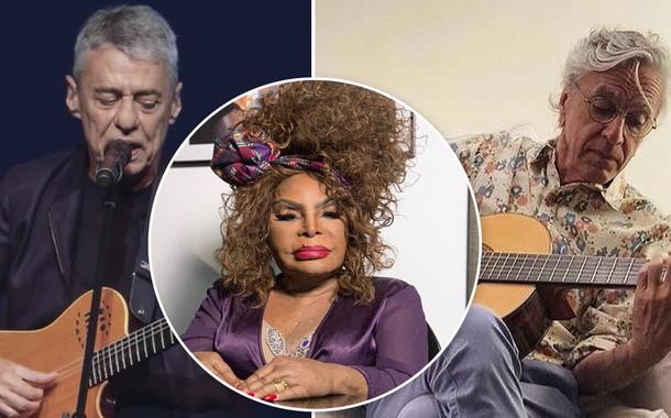 Chico Buarque, Elza Soares e Caetano Veloso