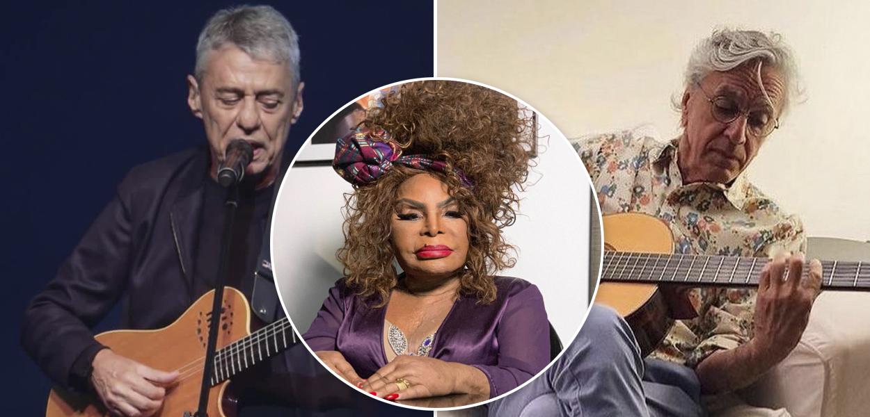 Chico Buarque, Elza Soares e Caetano Veloso