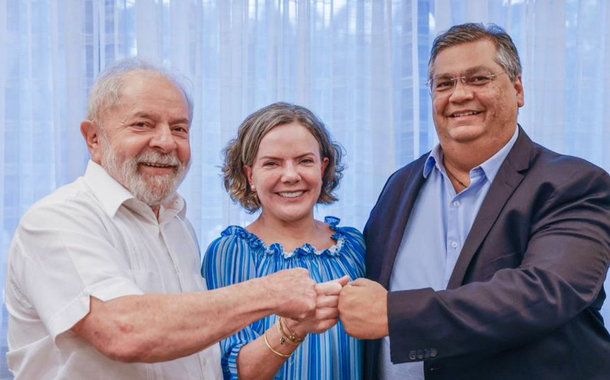 Lula, Gleisi Hoffmann e Flávio Dino