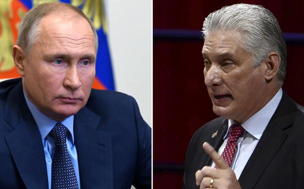 Vladimir Putin e Miguel Díaz-Canel