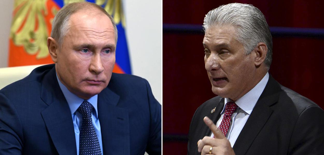 Vladimir Putin e Miguel Díaz-Canel