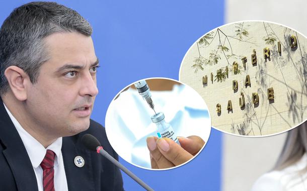 Helio Angotti Neto, vacina e fachada do Ministério da Saúde