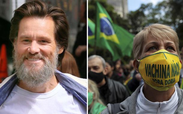 Jim Carrey e manifestação antivacina