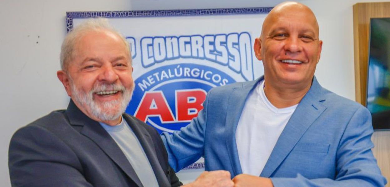 Lula e Moisés Selerges, presidente do Sindicado dos Metalúrgicos de São Bernardo do Campo